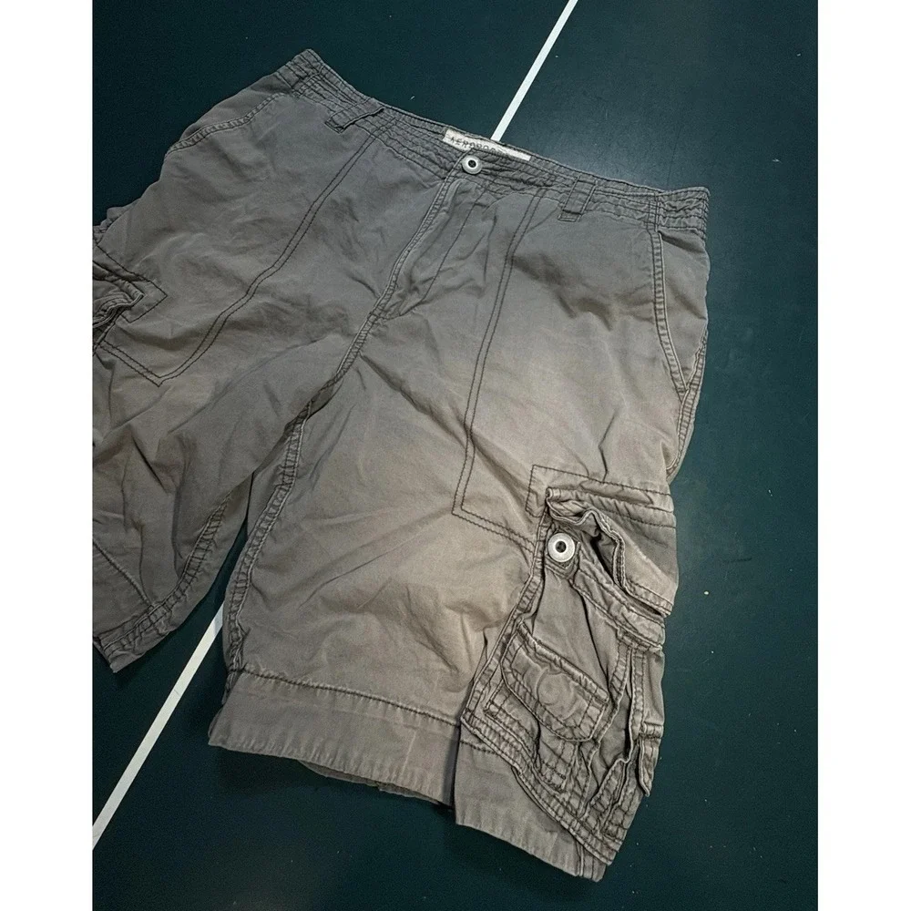 Vintage Aeropostale Cargo Shorts Men's 36 Sun Faded Gray‎ Y2K Baggy Skater